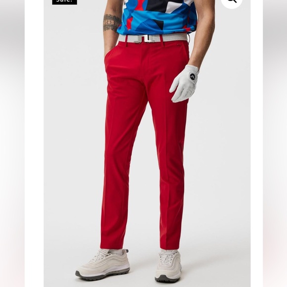 NWT J.Lindeberg men’s Ellott golf pants in chili pepper